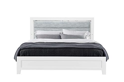 Luccia White Full Bed w/LED by Global Furniture
