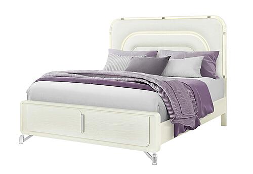 Lyra Beige King Bed w/LED by Global Furniture