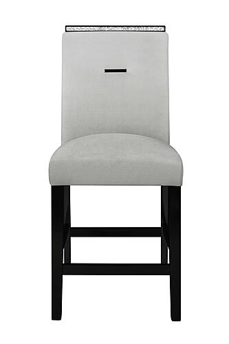 Monaco Grey/Black Bar Stool by Global Furniture