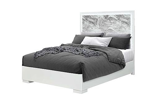 Naomi Silver Marble Queen Bed Group by Global Furniture