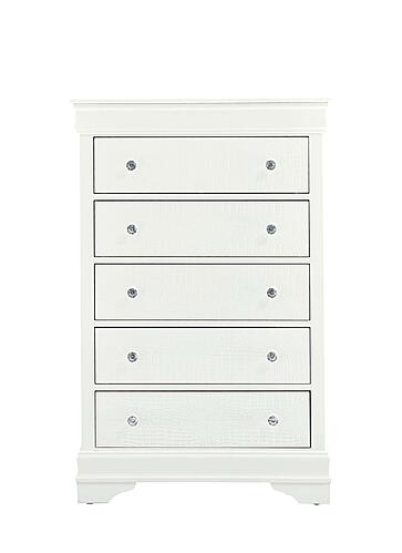 Pompei Metallic White Chest by Global Furniture