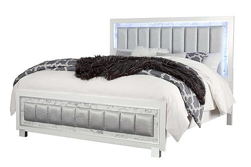 Santorini White King Bed Group by Global Furniture