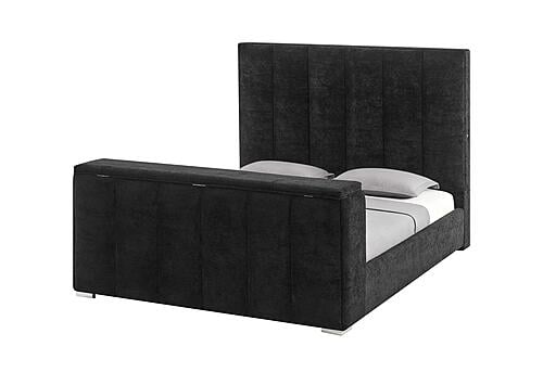 Serenity Onyx Queen Bed w/Speaker, TV Lift & Fireplace by Global Furniture