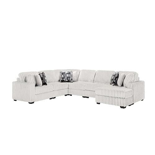 Snuggle L-Shaped Sectional Sofa - Cream by Galaxy Furniture