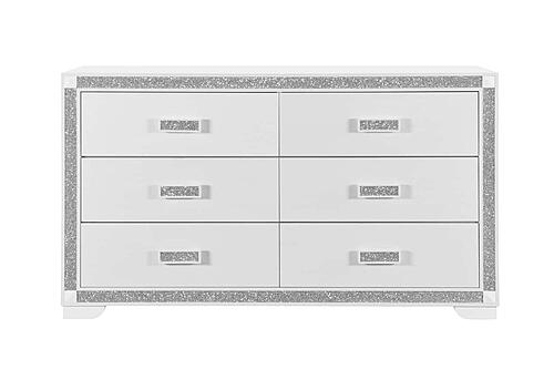 Soleil White Dresser by Global Furniture