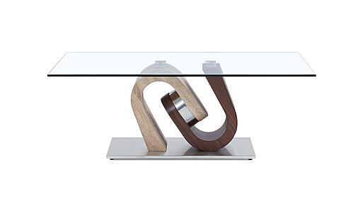T4126 Brown Glass Top Coffee Table by Global Furniture