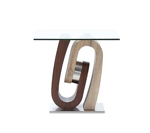 T4126 Brown Glass Top End Table by Global Furniture