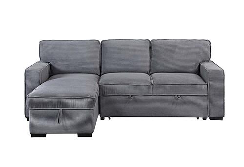 U0203 Light Grey Reversible Sofa Bed by Global Furniture