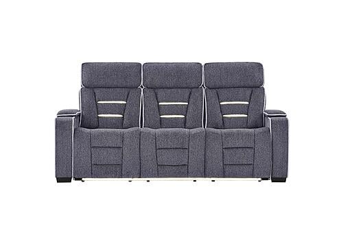 U1895 Grey P2 Reclining Sofa w/Is & LED by Global Furniture