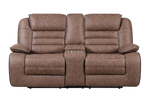 U2250 Brown Console Reclining Loveseat by Global Furniture