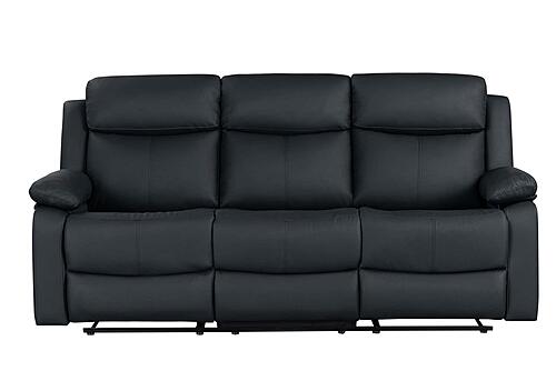 U6026 Black PU 72A Reclining Sofa w/LED by Global Furniture