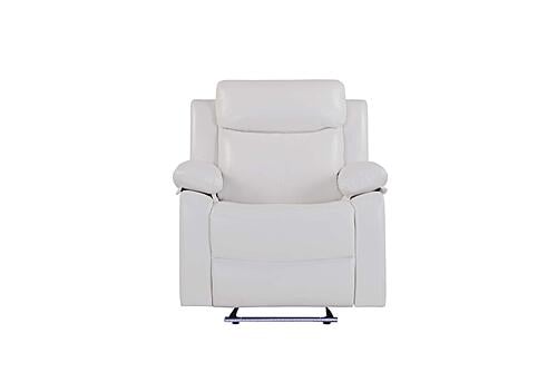 U6026 Blanche White Glider Recliner w/LED by Global Furniture