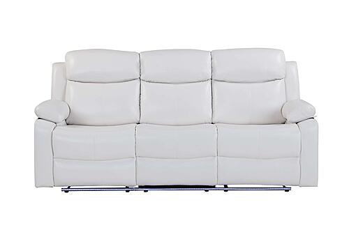 U6026 Blanche White Reclining Sofa w/LED by Global Furniture