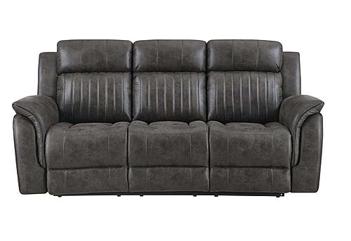 U8517 Grey Reclining Sofa/Console Reclining Loveseat/Glider Recliner by Global Furniture