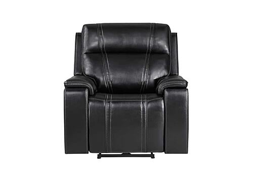 U8880 Black Leather Power Recliner by Global Furniture