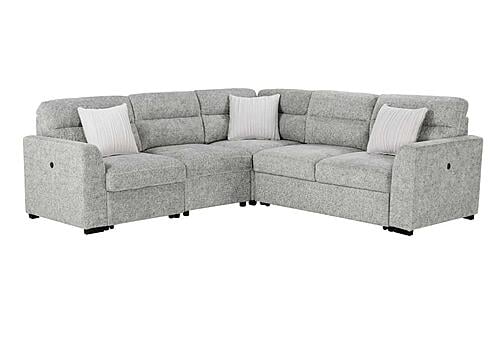 U9401 Nickel Sofa Bed Sectional w/3 Pillows by Global Furniture