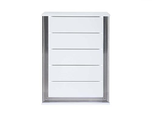 Ylime Smooth White Chest w/LED by Global Furniture