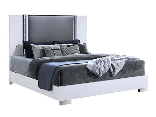 Ylime Smooth White Queen Bed Group by Global Furniture