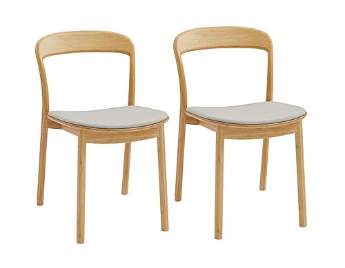 Hanna Dining Chair Leather Seat - Wheat (Set of 2) by Greenington