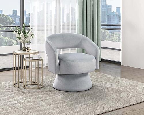 Lavon Swivel Chair - Gray by Homelegance