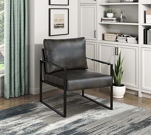 Trent Accent Chair - Dark Gray by Homelegance