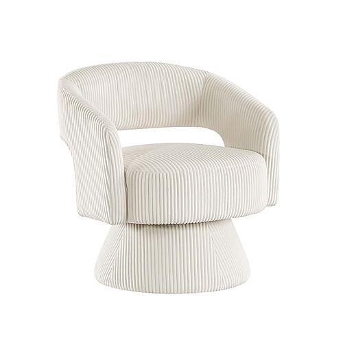 Upton Swivel Chair - Beige by Homelegance