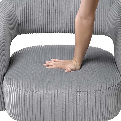 Upton Swivel Chair - Dark Gray by Homelegance