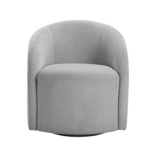 Dalhart Swivel Chair - Light Gray by Homelegance
