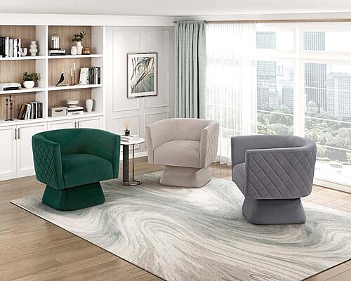 Candace Swivel Chair - Green by Homelegance