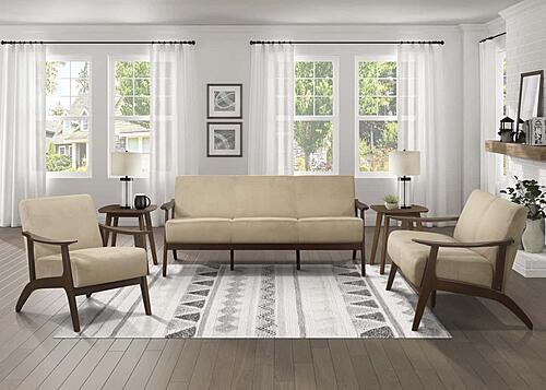 Carlson Loveseat - Light Brown by Homelegance