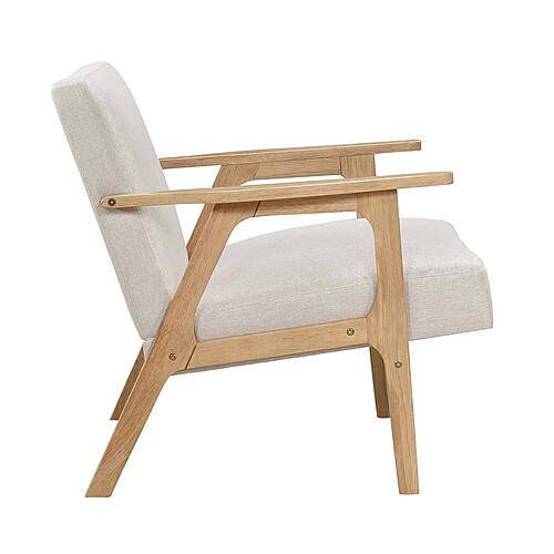 Omara Accent Chair - Beige & Natural  by Homelegance