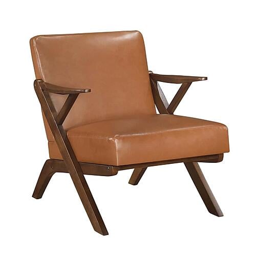 Gideon Accent Chair - Brown & Warm Walnut by Homelegance