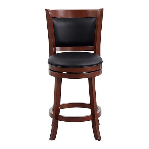 Shapel Swivel Counter Height Chair - Black by Homelegance
