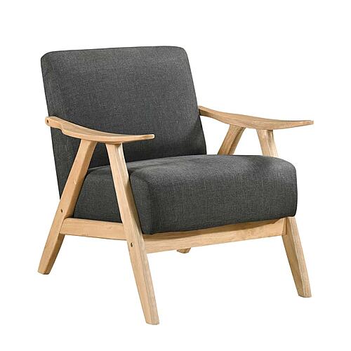 Damala Accent Chair - Dark Gray & Natural by Homelegance