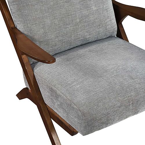 Lennox Accent Chair - Gray & Pascal Brown by Homelegance