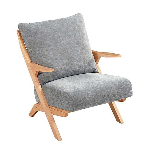 Lennox Accent Chair - Gray & Natural by Homelegance