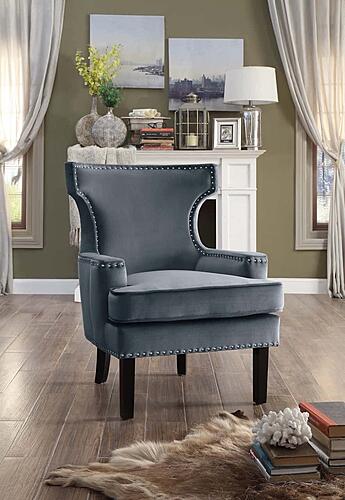 Lapis Accent Chair - Gray by Homelegance