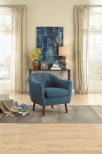 Lucille Accent Chair - Blue by Homelegance