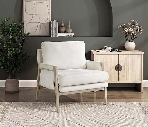 Umar Accent Chair - Cream by Homelegance