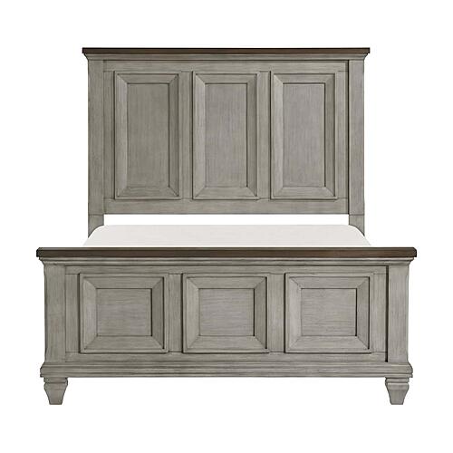 Renton California King Bed - Brown & Antique Gray by Homelegance