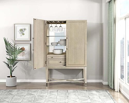 Genoa Bar Cabinet - Ivory by Homelegance