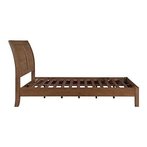 Evans Queen Platform Bed - Light Brown by Homelegance