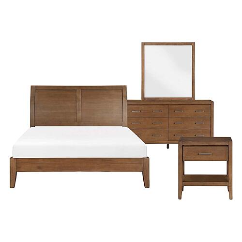 Evans 4pc Queen Bedroom Set  - Light Brown by Homelegance