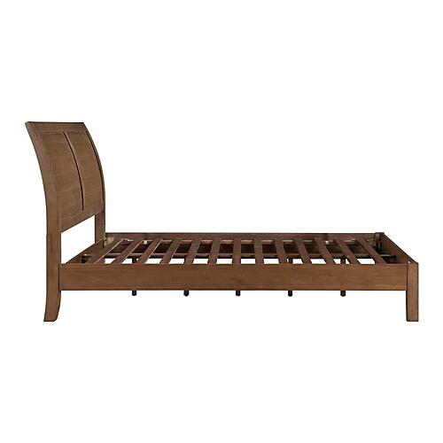 Evans Eastern King Platform Bed - Light Brown by Homelegance