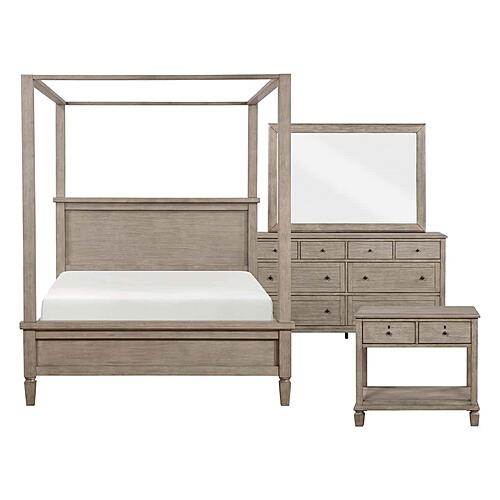 Marceline 4pc Queen Bedroom Set  - Gray Oak by Homelegance