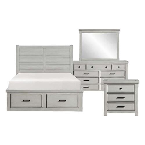 Willowbrook 4pc Queen Bedroom Set  - Light Gray by Homelegance