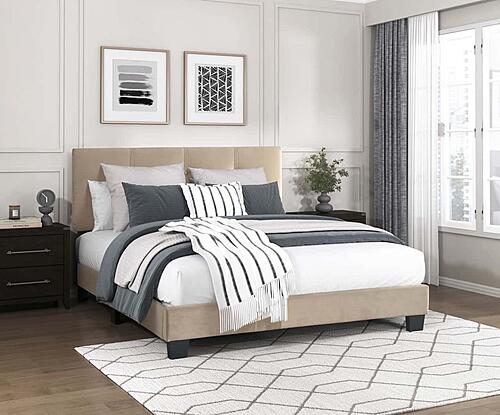 Newberry Full Platform Bed - Light Brown by Homelegance