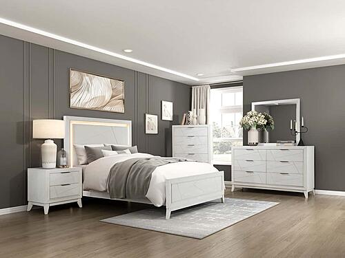 Asteria Queen Bed - Ivory by Homelegance