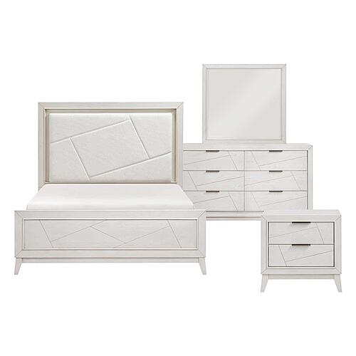 Asteria 4pc Queen Bedroom Set  - Ivory by Homelegance