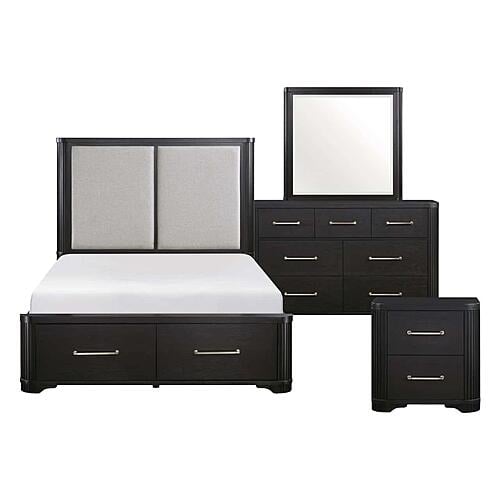 Gilbert 4pc Queen Bedroom Set  - Light Gray by Homelegance